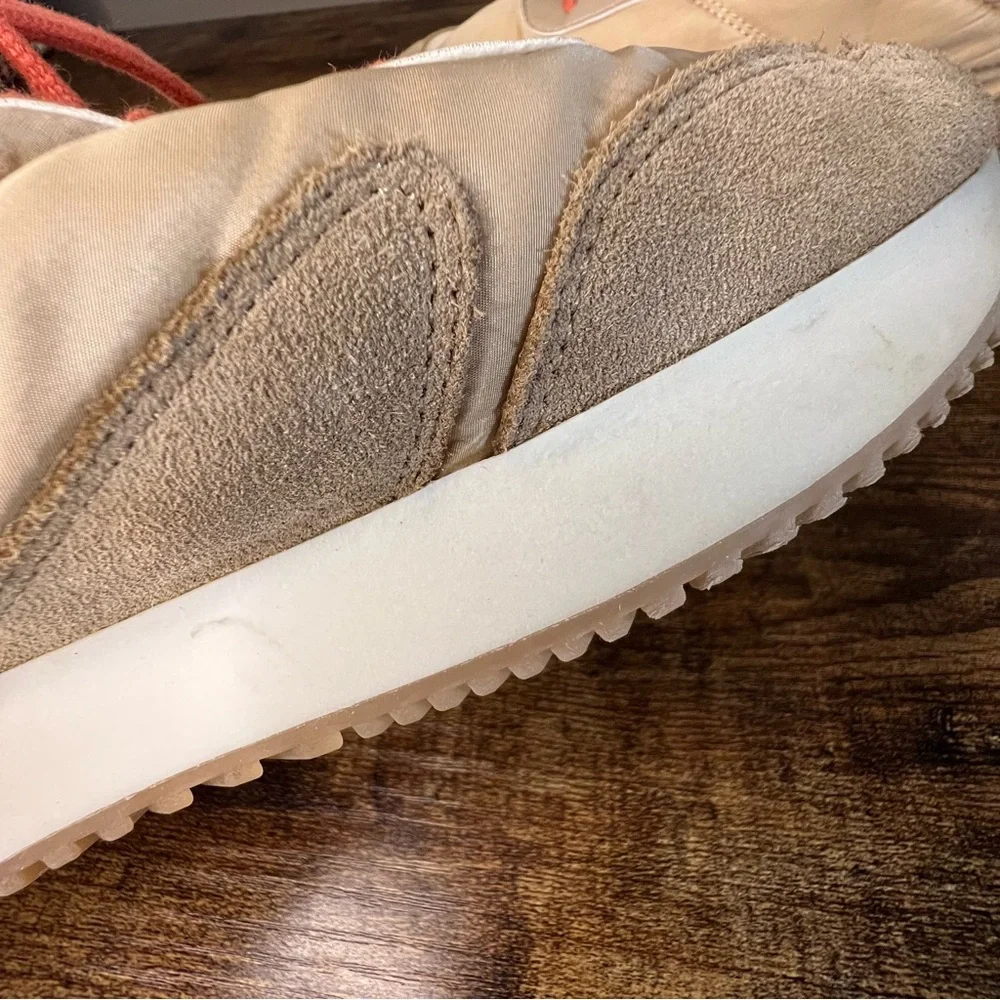Matisse Farrah Natural/Orange Low Top Nylon Suede Padded Sneakers Women's 8